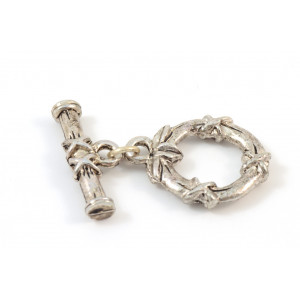 Toggle round 14mm antique silver 